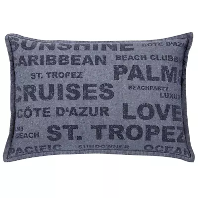 Denim Sunshine Caribbean Love Blue Cushion Cover 40x60cm RRP $67.95 Oz Seller • $12