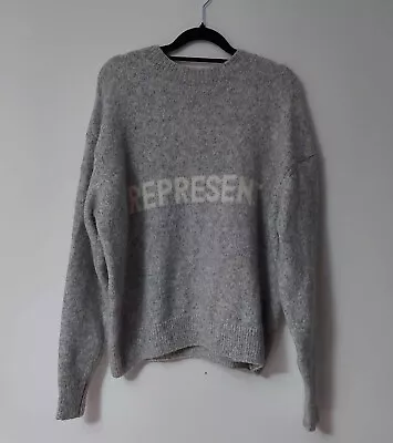 Represent Alpaca Knit Grey Oversize Jumper Medium • £99.99