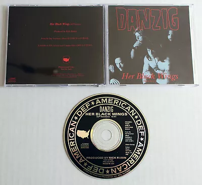 DANZIG Her Black Wings CD Single 1990 PROMO Def American THE MISFITS Samhain • $17.99