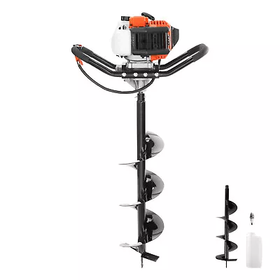 VEVOR Post Hole Digger 43cc Gas Powered Earth Digger With 8  Auger Drill Bit • $140.99