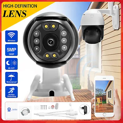 £48.99 • Buy 5MP 1920P Dome Camera Wireless WIFI PTZ CCTV Smart Home Security IP66 Outdoor