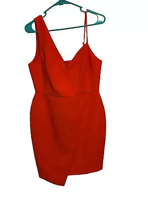 BCBG MAX AZRIA MICAILA ASYMMETRICAL Orange  Dress Women's Size 10 New With Tags • $68.97