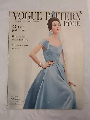 Vogue Pattern Book December January 1954 55 Fashion Illustration Photography • $24.99