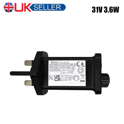 £5.68 • Buy 31V 3.6W Power Supply Adapter Transformer For Christmas LED Fairy Light IP44 UK