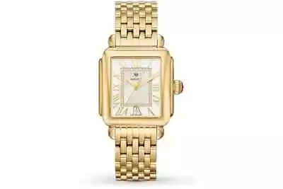 Michele Deco Madison Gold Tone With Silver Suray Dial Ladies Watch MWW06T000171 • $1350