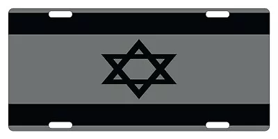 Israel Flag Custom License Plate Emblem Gray And Black Version • $13.41