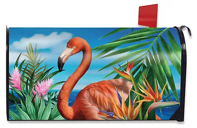 Flamingo Paradise Summer Magnetic  Mailbox Cover Nautical Briarwood Lane • $17.97