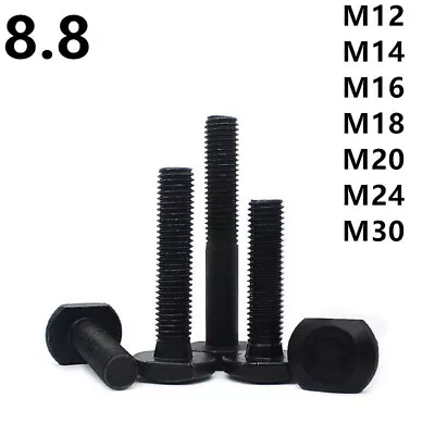 Black 8.8 Steel T-Slot Bolts T-Slot Screws M12 M14 M16 M18 M20 M24 M30 • $36.34