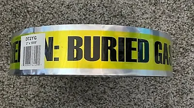 Buried Gas Line Reflective Caution Tape 2  X 1000' Underground Detectable • $45