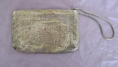 VINTAGE GLOMESH BAG WRISTLET SILVER COIN PURSE 1970s  MADE AUSTRALIA • $59.40