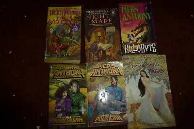 $19.99 • Buy Piers Anthony Lot Of 6 Paperbacks Fantasy/SF Bio Of A Space Tyrant/Xanth +