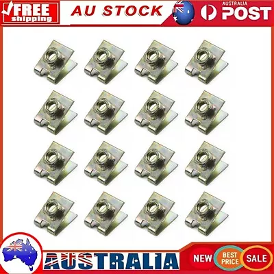 20pcs  M6 Spring Metal Plate U Shape Clips Speed Nuts M6 For Car Panel Fender • $22.18
