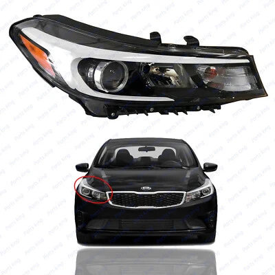 $159.95 • Buy For 2017 2018 Kia Forte Sedan Headlight Right Passenger Halogen W/o LED W/ Bulb