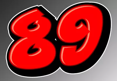 3 X Custom Racing Numbers - Vinyl Stickers / Decals - Race Motorbike 3D Style • £10.24