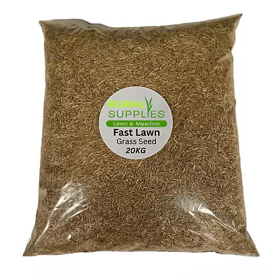 Fast Growing Lawn Grass Seed 20KG-RAPID QUICK GROWTH NEW LAWNS OR PATCH & REPAIR • £78