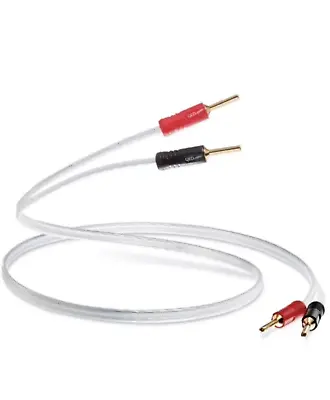 QED XT25 Performance Speaker Cable 1x 1m Terminated QED ABS Forte Banana Plugs • £23.99