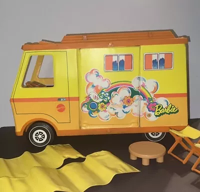 VINTAGE 1970's MATTEL BARBIE COUNTRY CAMPER With Accessories • $35