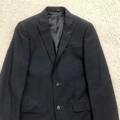 Cedar Wood State Blazer UK 34R Slim Fit Blue Single Breast 2 Button Formal Mens • $5.04