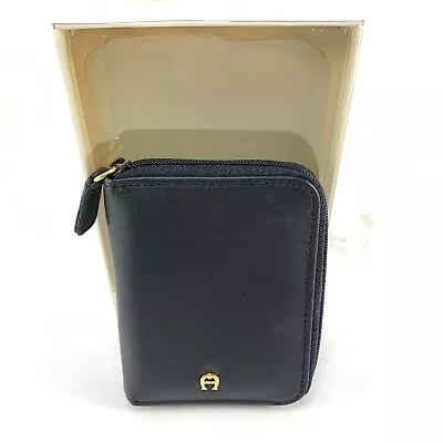 Vtg Etienne Aigner Leather Photo Card Holder Black Unused Box Wear • $19.97