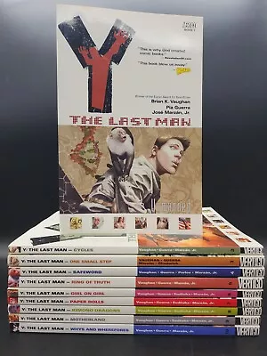 Lot Of 10 Y: The Last Man Trade Paperback Graphic Novels 1-10 Complete Series • $38.95