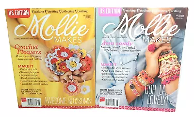 Mollie Makes Magazine LOT Issue 1 And 3 Crochet Sew Crafting Upcycle Handmade VG • $21.38