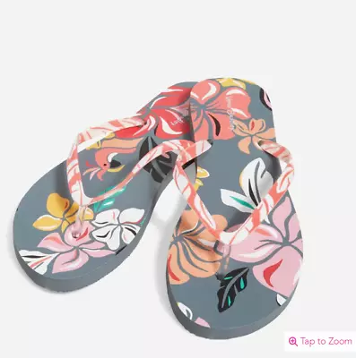 Vera Bradley Coastal Paradise Flip Flops Medium  Size 7 - 8 (New & Sealed) • $15.95