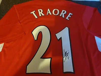£125 • Buy Djimi Traore Signed Liverpool 2005 European Cup Final Milan Shirt Istanbul 