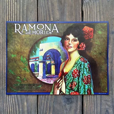 Vintage Original RAMONA CITRUS CRATE BOX Label Elegant Lady Unused NOS Fruit • $10.36