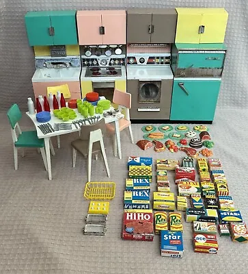 Vintage 60’s Barbie Doll Reading Deluxe DREAM KITCHEN Tons Of Accessories • $224.99