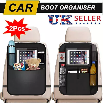 2X Car Seat Back Organiser Tidy Multi Pocket Storage Bag Organizer Holder Travel • £8.99