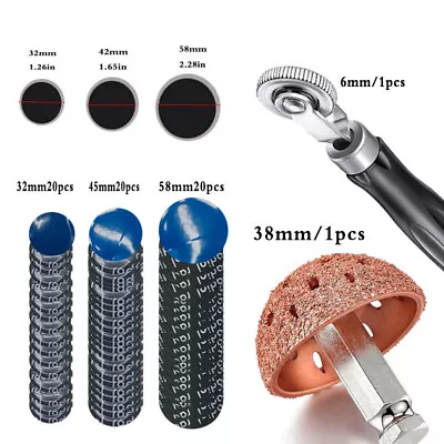 Tire Punctures Repair Kit DIY Flat Home Plug Patch Roller Tool For Car Truck • $30.69