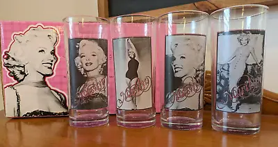 Marilyn Monroe Hi Ball Glass Tumblers 14 Oz Set Of 4 In Box • $45