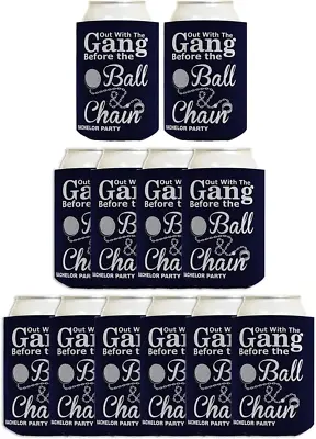 Funny Beer Coolie Bachelor Party Gift Out Before Ball And Chain Gag Gift Wedding • $51.99