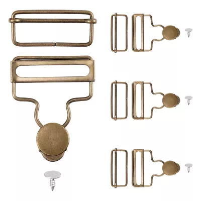 4 Sets Overall Clips Hooks Replacement Overall Buckles Replacement Metal • $7.90