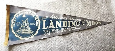 Vintage 1969  First Man On The Moon  Apollo 11 (neil Armstrong) Space Pennant • $29.99