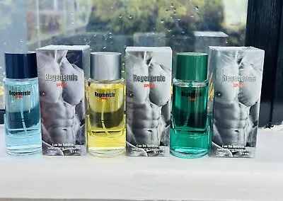 3 Set Regenerate Sport Eau De Toilette Men Perfume Xmas Gift Spray Mens GIFT Set • £11.75