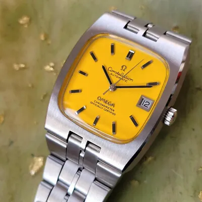 $1799.99 • Buy Vintage Omega Constellation Chronometer Automatic Day Date Yellow Dial Men Watch