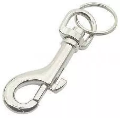 3 X Silver Colour Hipster Key Ring Steel Jailers Clip On Clasp Keyring • £3.95