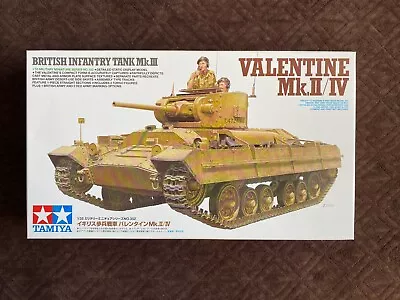 Tamiya Valentine Mk.II/IV British Tank WW2 1/35 Scale Model Kit NEW • £22