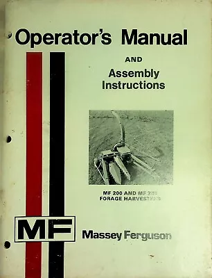 Vtg Original Massey Ferguson MF200 MF260 Assembly Instructions Operator's Manual • $19.95