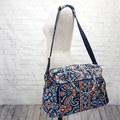 ❤️ VERA BRADLEY Marrakesh Weekender Travel Duffel Carry On Blue Orange Tiles • $63.99