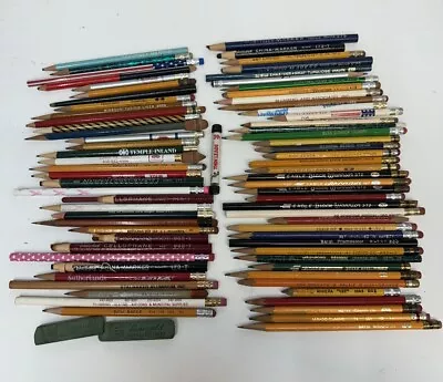 Lot Of 73 Vintage Pencils Advertising Collectible Sparco Eagle Missouri Eberhard • $29.99