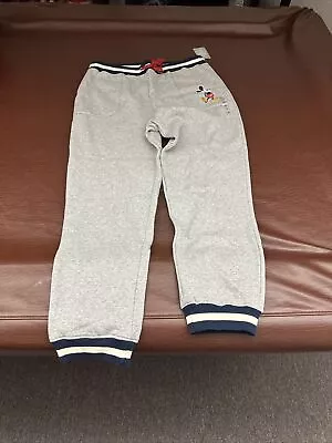 Disney Mickey Mouse Classic Jogger Sweat Pants In Gray Size Small • $50