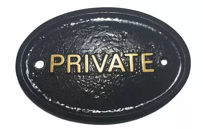 PRIVATE - HOUSE DOOR PLAQUE SIGN GATE WALL (Gold Or Silver Lettering) • £2.95