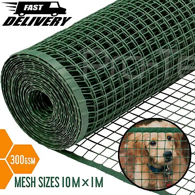 £19.89 • Buy PVC Coated Wire Mesh Fencing 10M X 1M Green Galvanised Garden Fence Barrier Edge