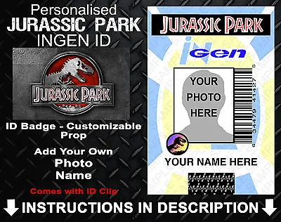Jurassic Park Ingen Technologies Dinosaur Customised Comic Con Gift Book Day • $58.07