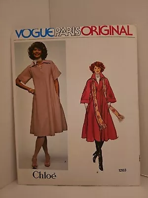 Vintage Vogue Paris Original Pattern Chloe' 1263 Uncut Size 14 FF • $9.99