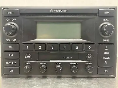 2004 VW Golf Radio Receiver CD Tape Cassette Player AM FM Stereo OEM 1JM035157N • $83.99