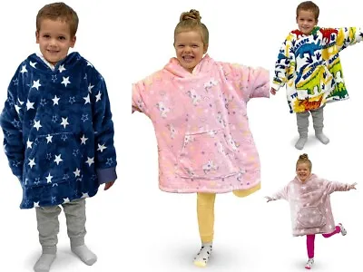 £17.49 • Buy Kids Girls Boys Oversized Hoodie Snuggle Blanket Super Soft Warm Fleece