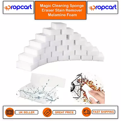 Magic Cleaning Sponge Eraser Stain Remover Re-Usable Melamine Foam • £2.65